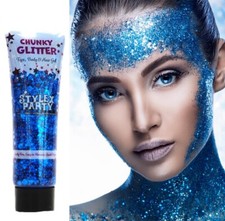 Blue Face Glitters Body Gel