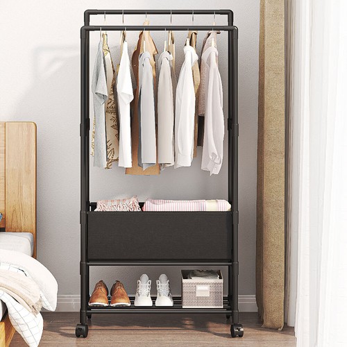 Black clothes rail rack - clothes,