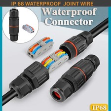 Waterproof Junction Box Connector Electric Cable Inline Wire Slim Plug IP68