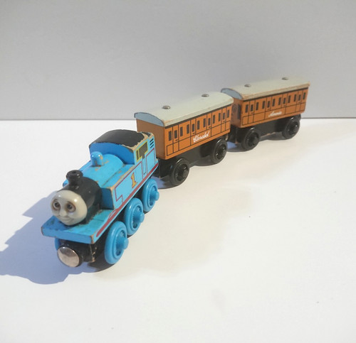 Thomas wooden railway train - railway,