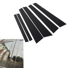 6 Pcs Door Window Pillar Posts Decoration Cover Trims For BMW 5 Series E60 04-10