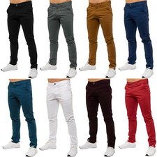Enzo Chinos Trousers Mens Slim