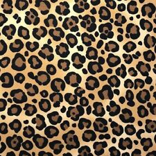 100% Cotton Poplin Fabric Rose & Hubble Leopard Skin Beige Print Safari