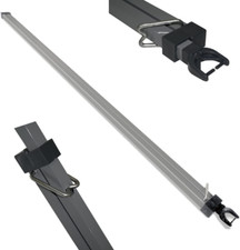 ADDIS Heavy Duty Washing Line Prop Pole, 2.7m Galvanised Telescopic Support Grey