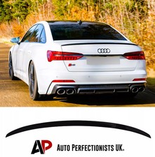 Audi A6 S6 C8 Saloon Gloss Black Rear S4 Style Boot Lip Spoiler Wing Kit 2018 +
