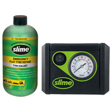 SAXON Slime Smart Tyre Repair Kit 12V Inflator Emergency Sealant CRK0305-IN