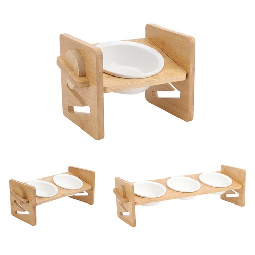 Adjustable raised dog bowl - adjustable,