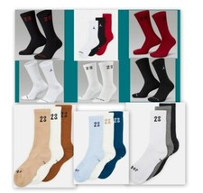 NIKE JORDAN JUMPMAN FLIGHT EVERYDAY DRI-FIT CREW SOCK 3 PACK MULTI SIZE 5-8 8-11