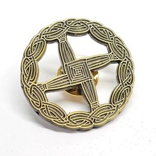 St Brigid's Cross Pin Badge Eire Irish Saint Brigid Kildare Metal Bronze Brooch