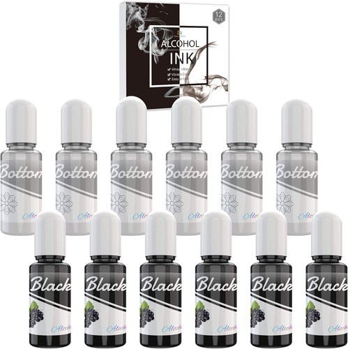 White black alcohol - black,