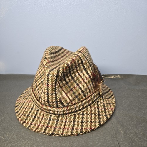 Vintage trilby hat brown - trilby,