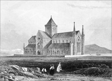 SCOTLAND : View of the St.-MAGNUS in KIRKWALL (Orkney) - Engraving 19th century