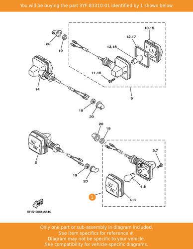 Yamaha front flasher light - flasher,