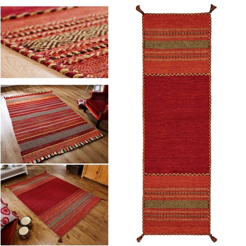 Stripe red kilim rug inspired - stripe,