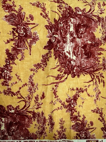 French toile floral pastoral - floral,