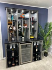 Neptune Grey Wall Bar - Black