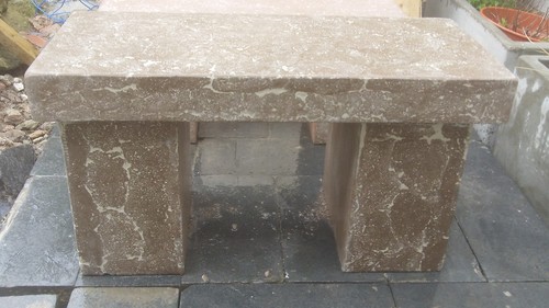 Piece concrete bench - piece,