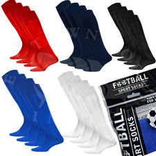 1-12x Plain Football Socks