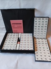 Mahjong Set 148 Extra Large Green Backed Tiles Dice Mah Jong Jongg Vintage Rare