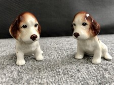 SylvaC Brown Cocker Spaniel Puppy Dogs (A Pair) Porcelain Figurine