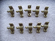 10x BRASS STAIR ROD CLIPS-GC.