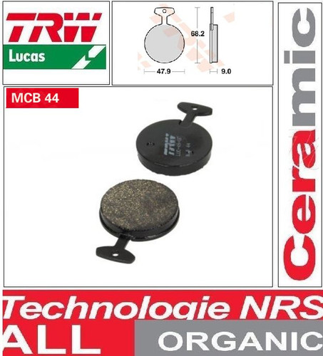 Set front brake pads trw - of,