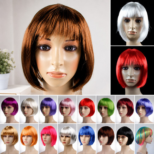 Short bob wig with bangs - short,