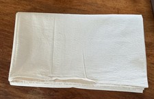Vintage French Soft Beige Plain Linen Sheet 192 X 238 cm