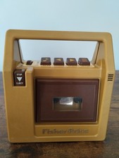 Fisher-Price 1980s Vintage Cassette Player Recorder Brown bundle New Cassette