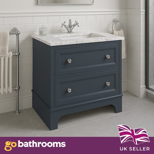 Dark grey vanity unit - dark, classic