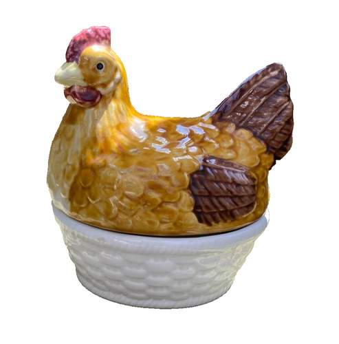 Vintage ceramic chicken - vintage,