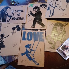 Banksy Dismaland 2015 Bemusement Park Cardboard Free Art With Flyer & Tickets