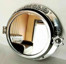 Chrome Plated Heavy Canal Boat Porthole Window Ship Round Wall Mirror decor