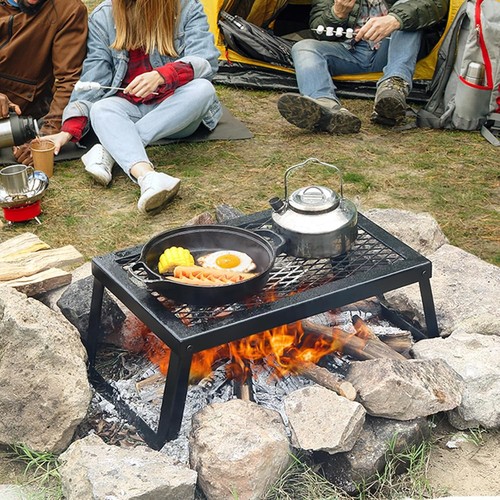Folding campfire grill - folding, 18"