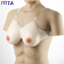 A-FF Cup Strap-on Silicone Boobs S-6XL Crossdresser Fake Boobs Bra Enhancers