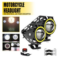 2PCS LED Motorcycle Bike Motorbike Fog Spot Lights Headlight Driving Lamps NEW