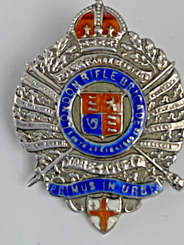 Antique ww1 1917 silver enamel - antique,