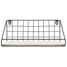 L With Metal Bar Floating Wall Mount Shelf Solid Wood Wall Shelf Display Led HOT