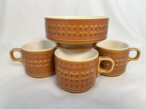 Hornsea pottery saffron - hornsea, cups