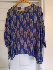 Masai Clothing- Ladies Lagenloook Oversized Leaf Print Blouse- Size XXL