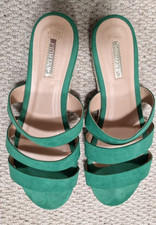 Primark Green Strappy Wedge Sandals Size 7