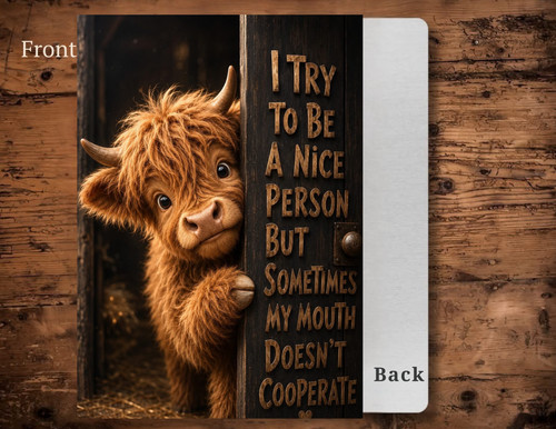 Highland cow picture sign - cow,