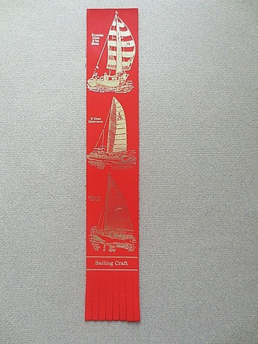 Leather bookmark sailing - leather,