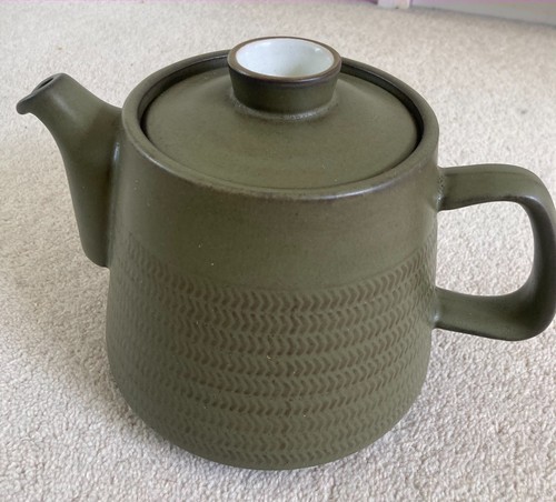 Vintage denby chevron - vintage, teapot