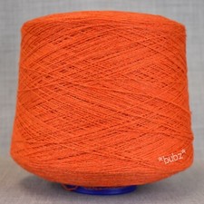 BRITISH SOFT PURE LAMBSWOOL 2 3 PLY 800g CONE KNITTING WOOL YARN DYNAMITE ORANGE