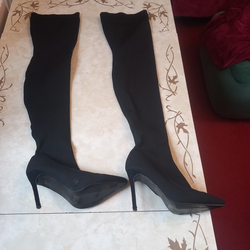 Mulanka black thigh boots - mulanka,