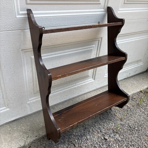 Vintage wooden wall shelf - wooden,