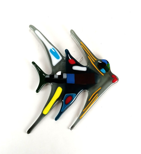 Fused glass fish wall art - wall, hand