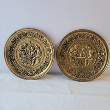 Peerage Brass Vintage Wall Hangings, Made In England, Set Of 2