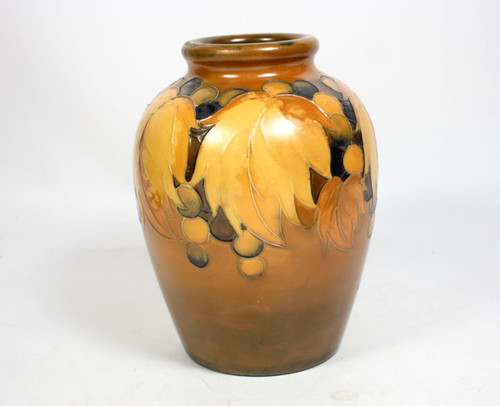Vintage signed moorcroft leaf - signed,